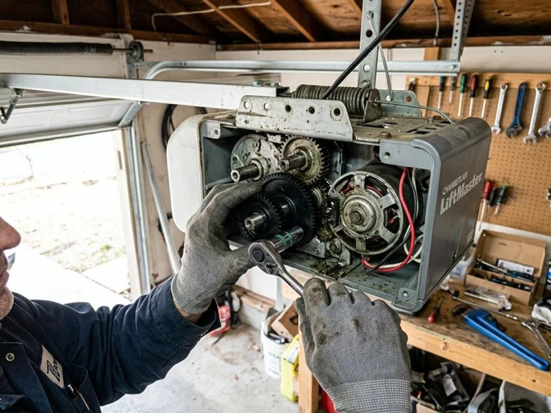 Garage Door Opener Repair & Service work in progress