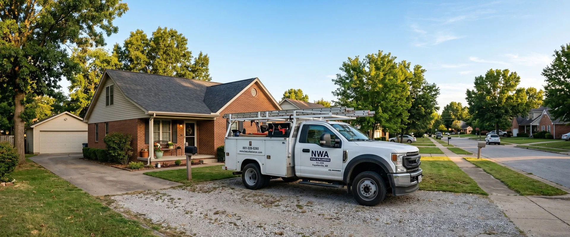 Service truck in Northwest Arkansas